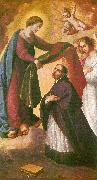 Francisco de Zurbaran st. ildefonso receiving the chasuble Spain oil painting artist